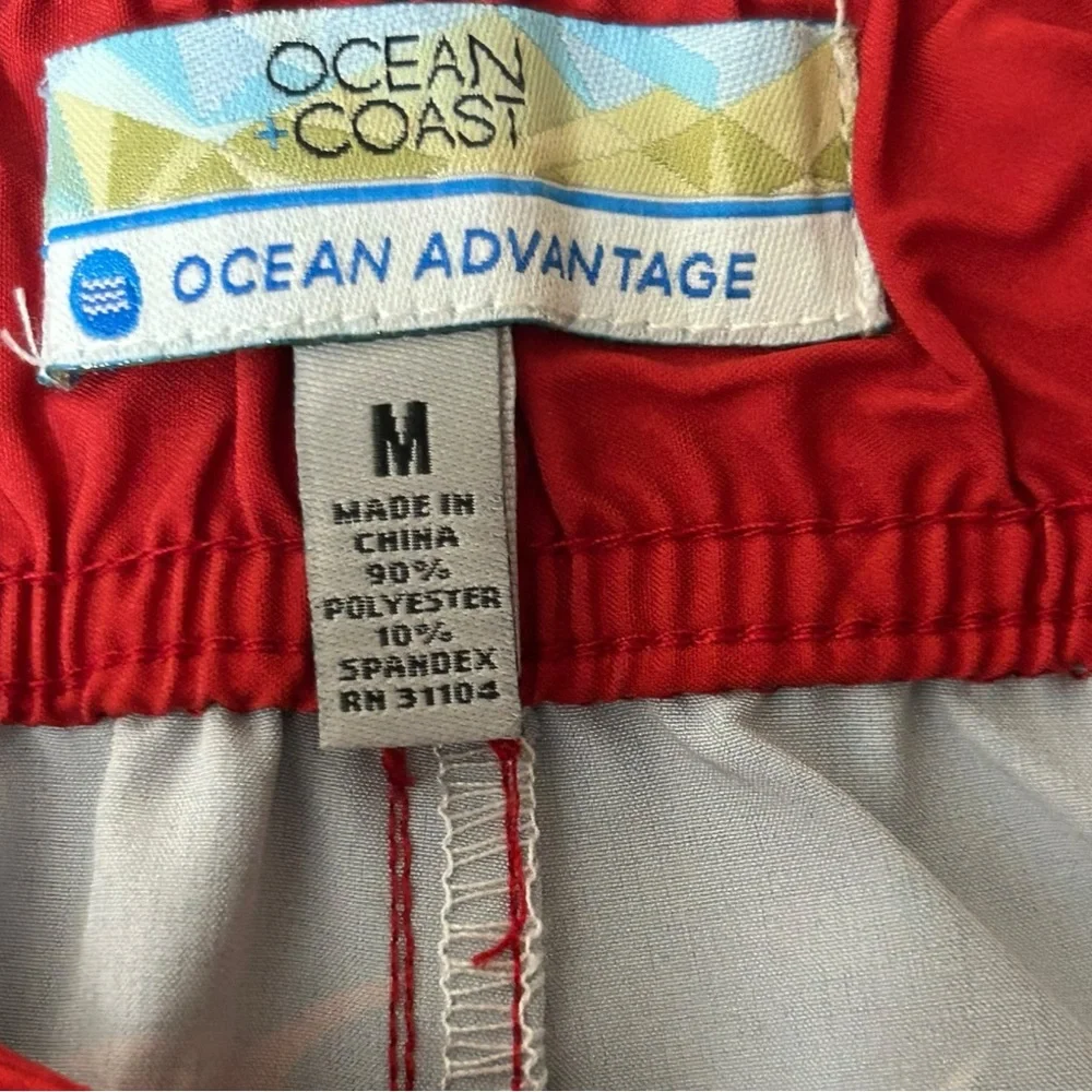 Ocean + Coast - Ocean‎ Advantage Red White & Blue Swim Trunks -Youth Size Medium